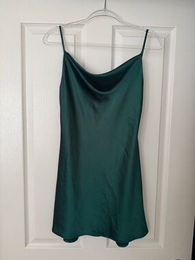 Princess Polly Emerald Green Satin Slip Dress